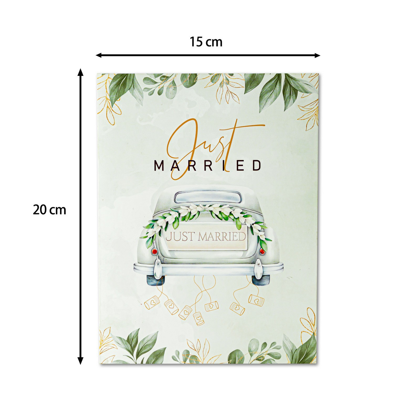 Creative 3D Pop-up Wedding Card – Sports Car, Hot Air Balloon & Couple Scene, Perfect for Weddings & Anniversaries