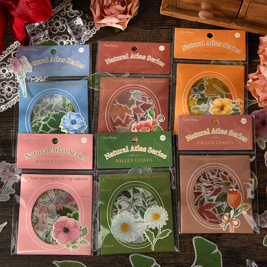 Vintage Botanical Collage Ephemera Pack – 45 Sheets, 6 Designs, Handmade Journaling & Scrapbooking Supplies