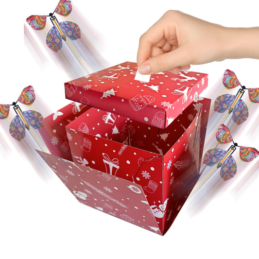 3D Explosion Gift Box with Flying Butterflies – Surprise Cake & Candy Pop-Up Box, Reusable Butterfly Party Favor for Birthday, Wedding & All Celebrations