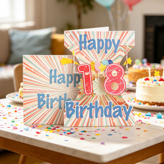 3D Pop-Up Birthday Card – Handcrafted Laser-Cut Greeting with Envelope, A Creative Keepsake for Every Celebration