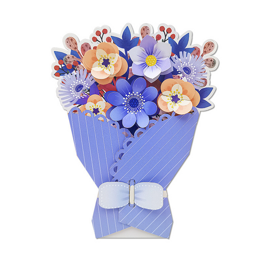 3D Pop-Up Mother‘s Day Card – Handmade Flower Bouquet in Full Bloom, A Keepsake That Never Fades, with Envelope