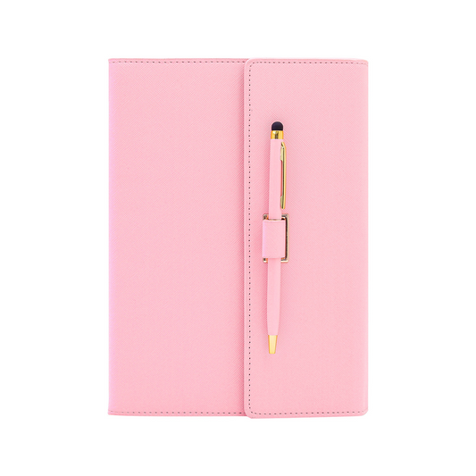 A5 Tri-Fold Pastel Notebook with Pen – Cute 3-Fold Journal Set with Matching Pen, A Sweet & Practical Keepsake for Girls, Teens & Stationery Lovers