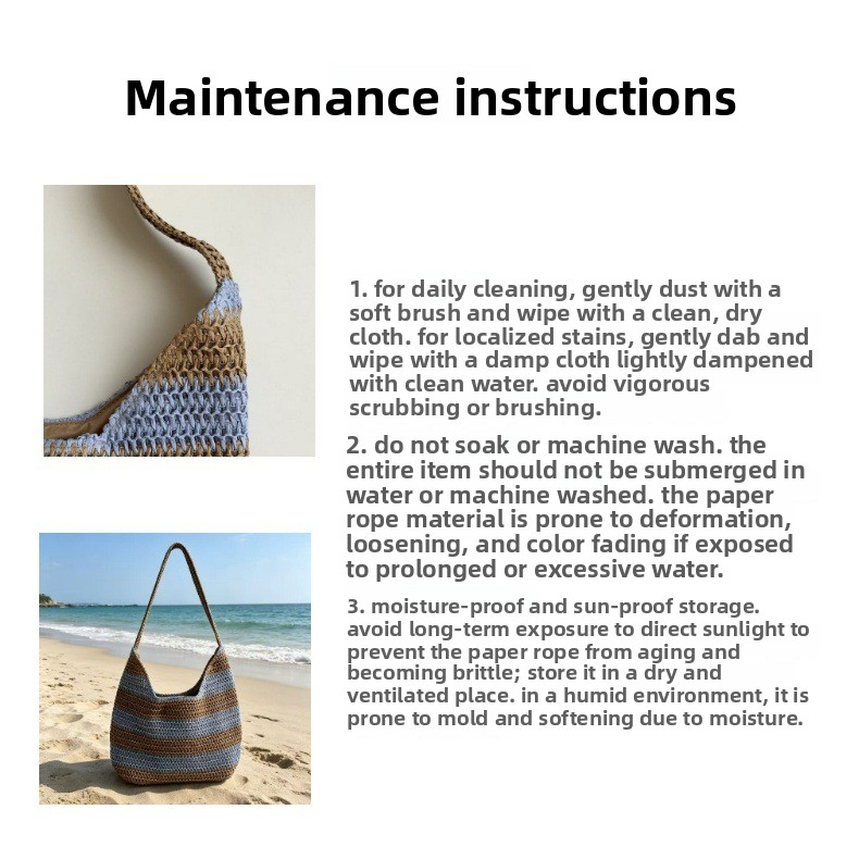 Vintage Striped Straw Slouchy Tote Bag – Large Capacity Forest Style Shoulder Bag, A Relaxed Summer Essential for Beach, Commute & Everyday Style