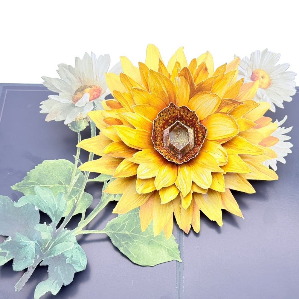 2026 New Arrival 3D Pop-Up Sunflower Bouquet Card – Handmade Paper Flower Sculpture, Premium Gift for Mom