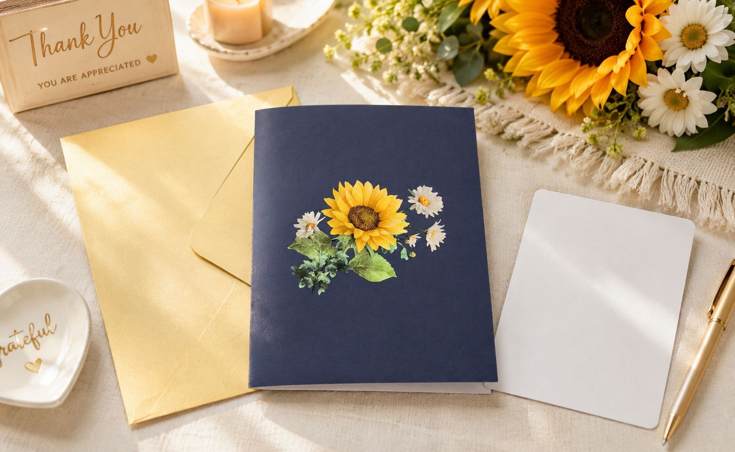 2026 New Arrival 3D Pop-Up Sunflower Bouquet Card – Handmade Paper Flower Sculpture, Premium Gift for Mom