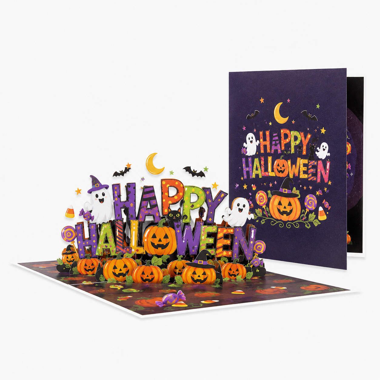 2026 New Arrival Halloween 3D Pop-Up Card – Skull & Beer Horror Party Scene, Handmade Paper Sculpture Keepsake