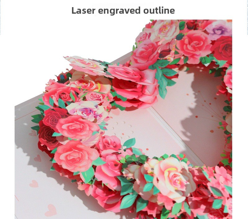 2026 New Arrival 3D Pop-Up Recording Card – Handmade Heart & Flower Bouquet with 30-Second Voice Message, Premium Gift for Mother‘s Day