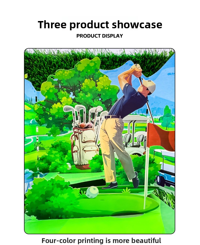 2026 New Arrival 3D Pop-Up Golf Course Card – Handmade Outdoor Sports Folding Paper Sculpture, Birthday Gift for Golf Enthusiasts