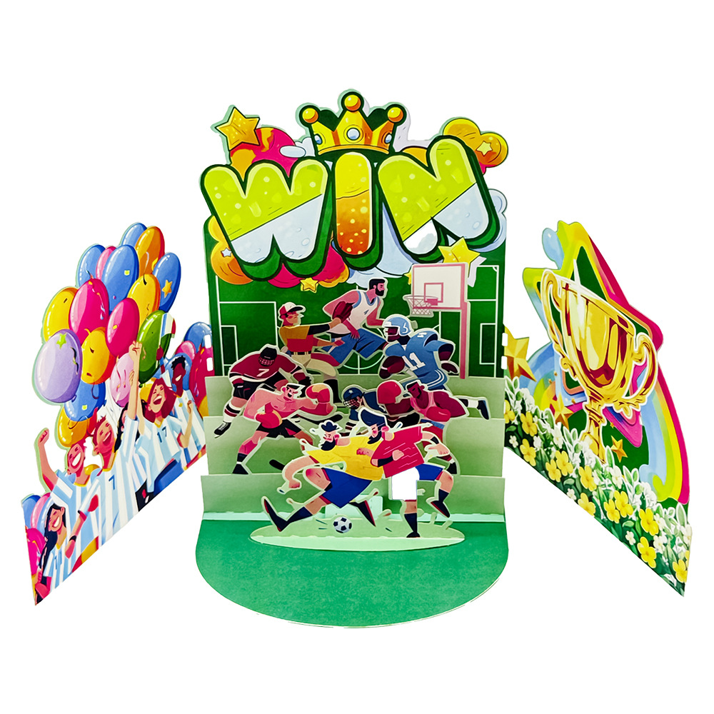 2026 New Arrival 3D Pop-Up Golf Course Card – Handmade Outdoor Sports Folding Paper Sculpture, Birthday Gift for Golf Enthusiasts