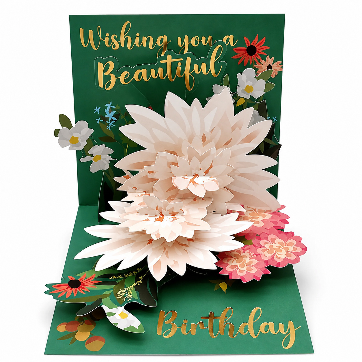 2026 New Arrival 3D Pop-Up Lotus Flower Card – Gold Foil Mother‘s Day Greeting with Handmade Paper Sculpture, Premium Thank You Keepsake for Mom