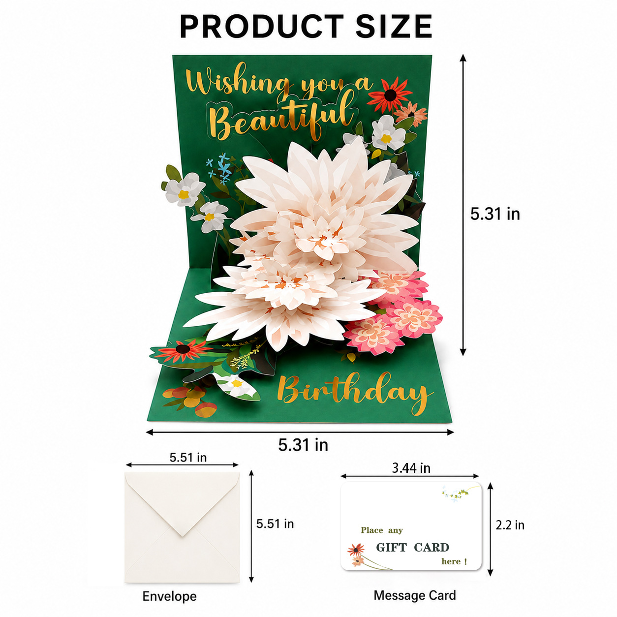 2026 New Arrival 3D Pop-Up Lotus Flower Card – Gold Foil Mother‘s Day Greeting with Handmade Paper Sculpture, Premium Thank You Keepsake for Mom
