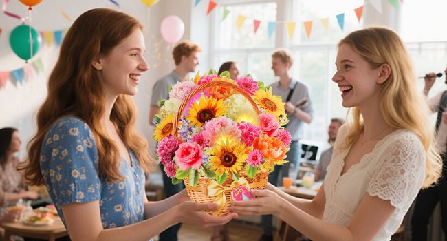Singing & Shining Birthday Card – 3D Peony & Daisy Flower Pop‑up with Light and Music