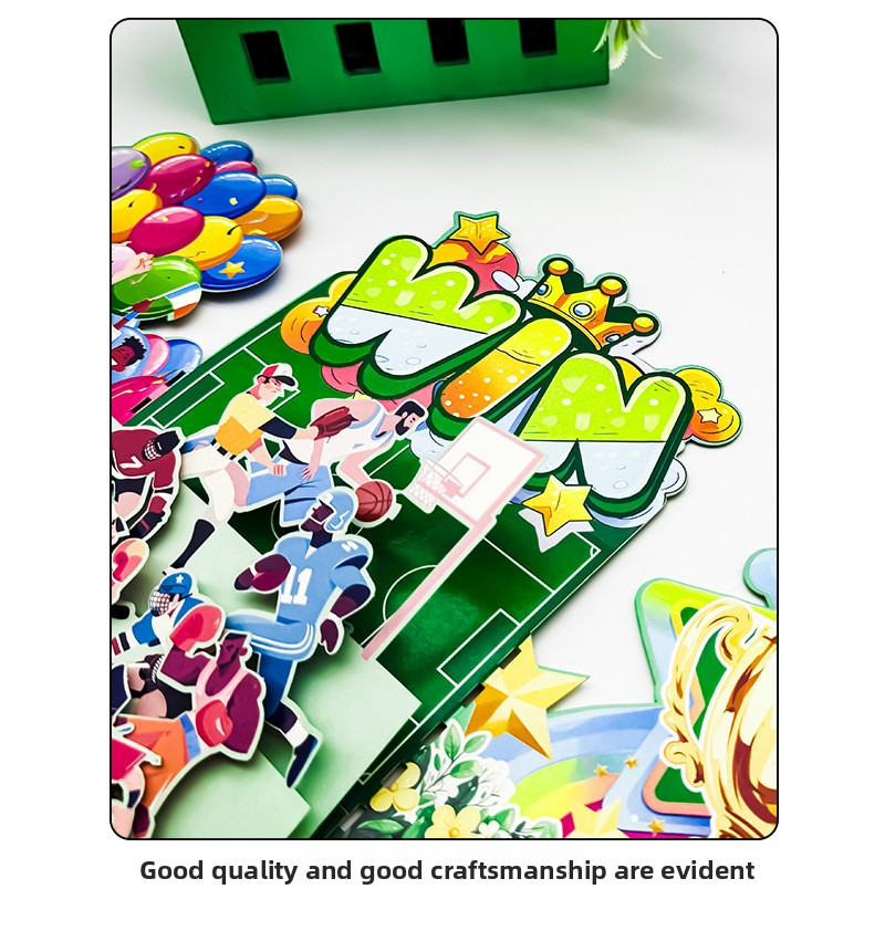 World Cup Football 3D Pop-up Birthday Card – Soccer Party Theme Greeting