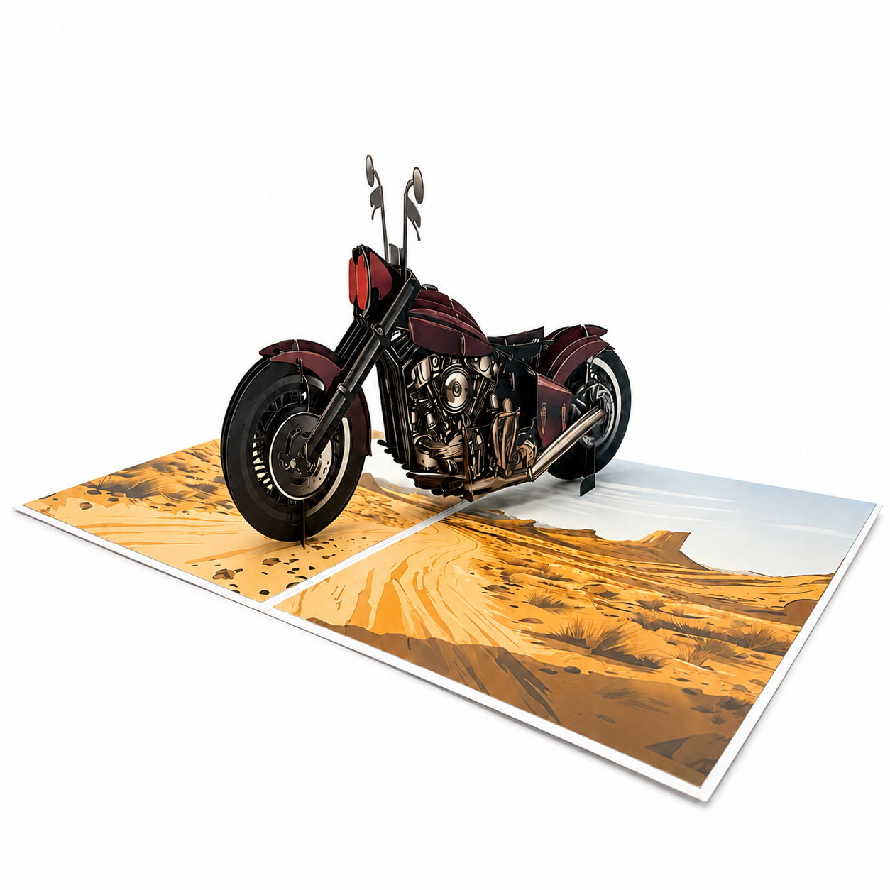 2026 New 3D Pop‑up Motorcycle Father’s Day Card – Creative Stand‑up Greeting, Premium Design with Envelope