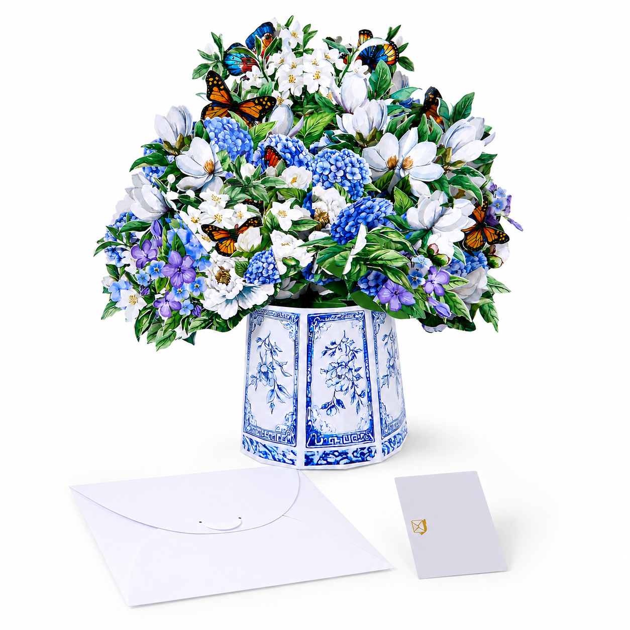 Mother's Day 3D Pop-up Card – Butterfly & Floral Bouquet Design, Foldable Standing Greeting, Perfect for Anniversary & Special Occasions