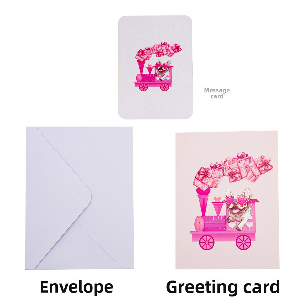 2026 New Valentine’s Day 3D Pop-up Love Train Card – Heart-Themed Foldable Greeting, Premium Design with Envelope