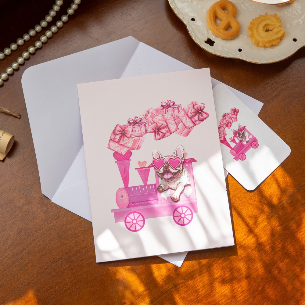 2026 New Valentine’s Day 3D Pop-up Love Train Card – Heart-Themed Foldable Greeting, Premium Design with Envelope
