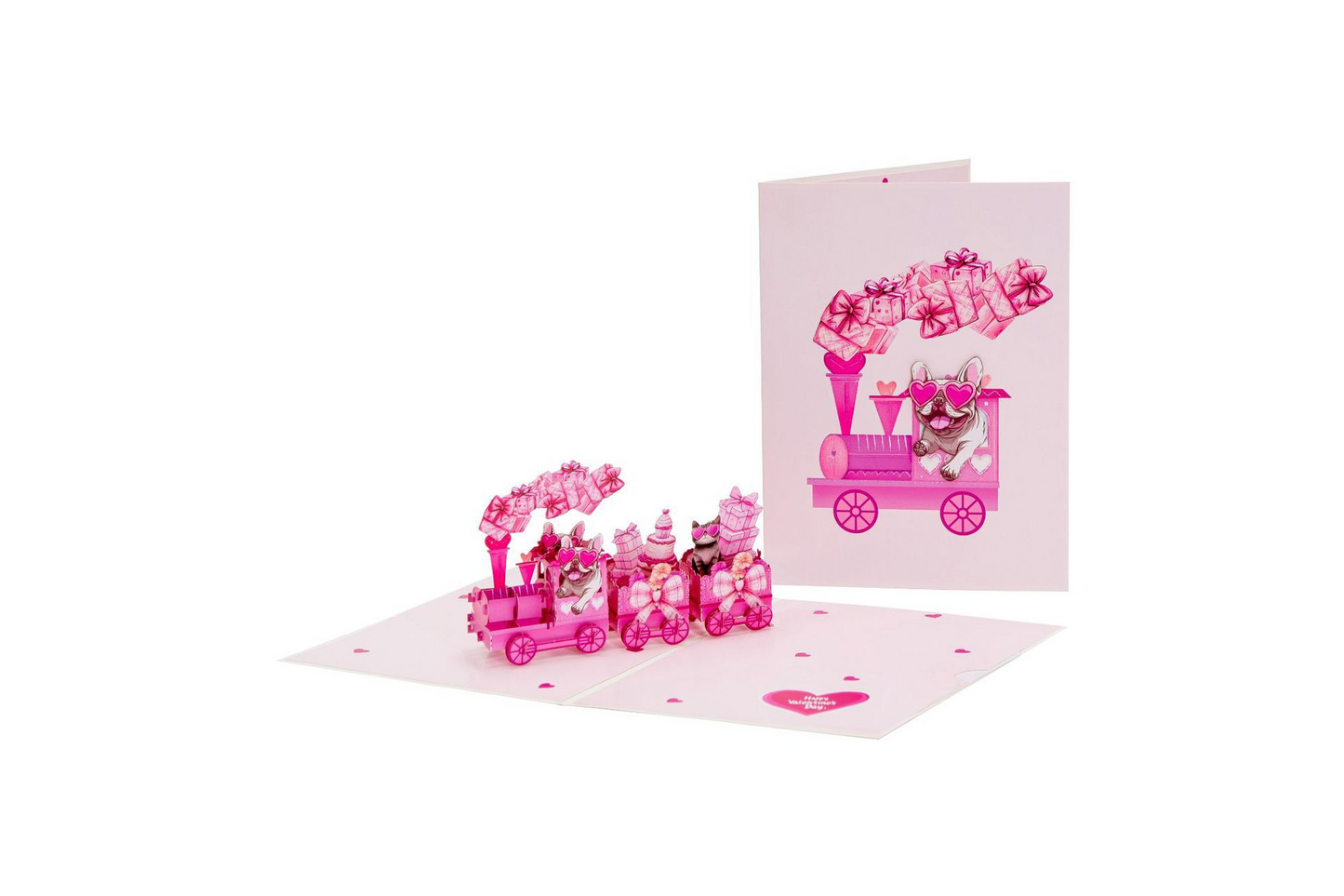 2026 New Valentine’s Day 3D Pop-up Love Train Card – Heart-Themed Foldable Greeting, Premium Design with Envelope