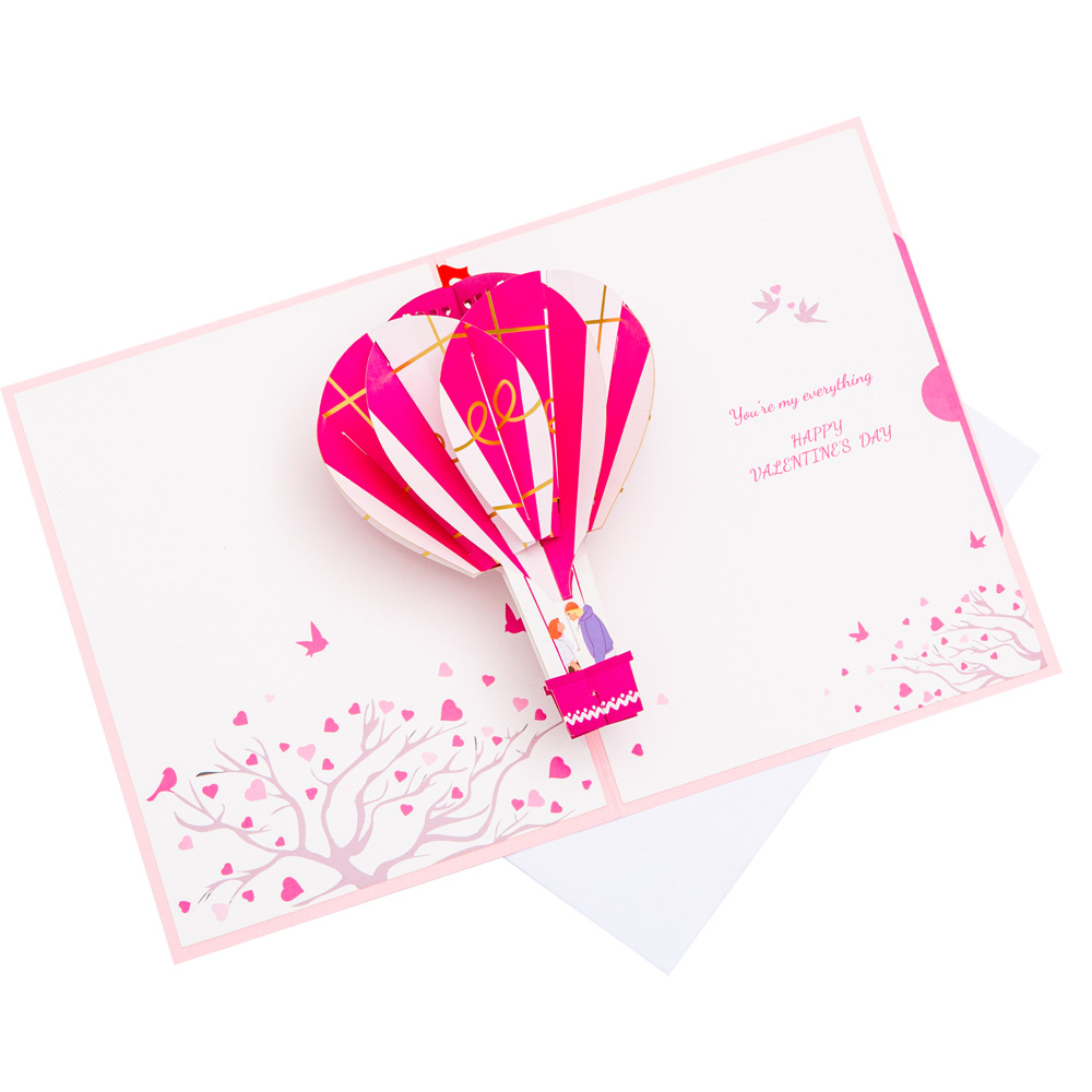 2026 New Valentine’s Day 3D Pop-up Heart Balloon Card – Romantic Foldable Greeting, Premium Design with Envelope