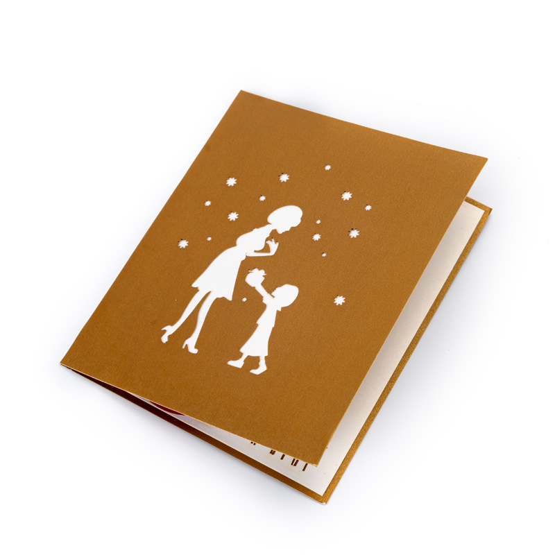 3D Pop-up Mother’s Day Card – “Love Mom” Heart Design, Creative Foldable Greeting, Premium Keepsake