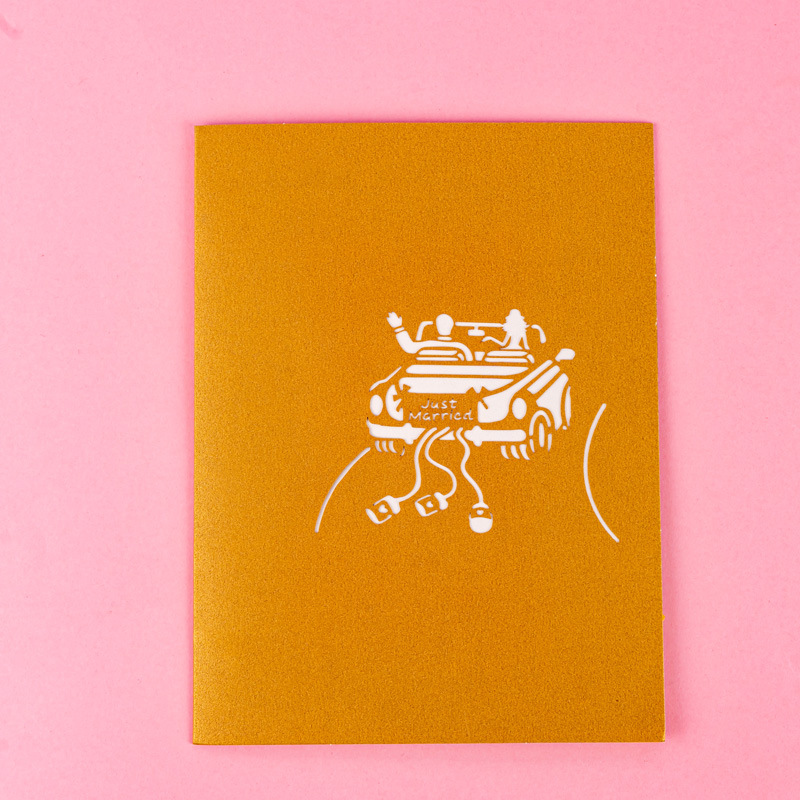 3D Pop-up Convertible Car Wedding Card – Creative Foldable Invitation, Perfect for Weddings & Celebrations