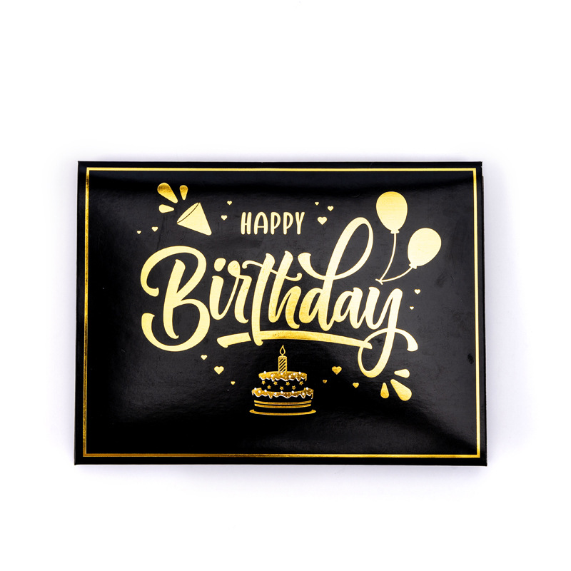 2026 New 3D Pop-up Birthday Card with Music, Lights & Fireworks – Foil-Stamped Cake Design, Premium Greeting with Envelope