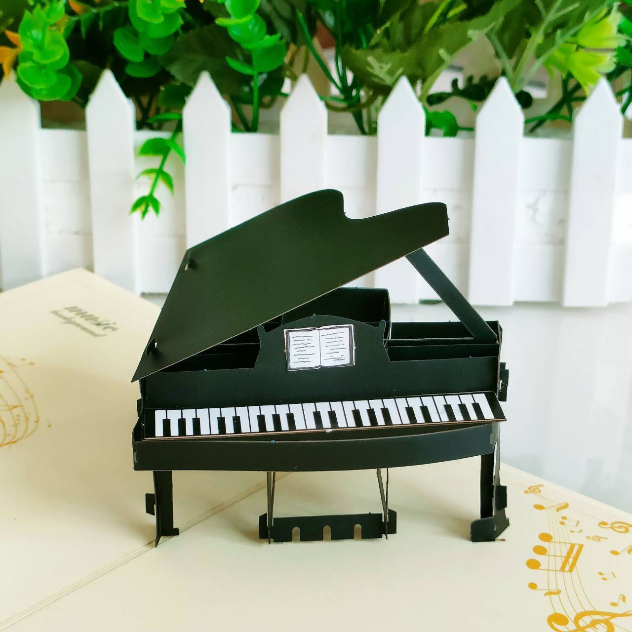 3D Pop-up Piano Card – Elegant Paper-cut Design, Premium Business Gift & Versatile Thank You Greeting