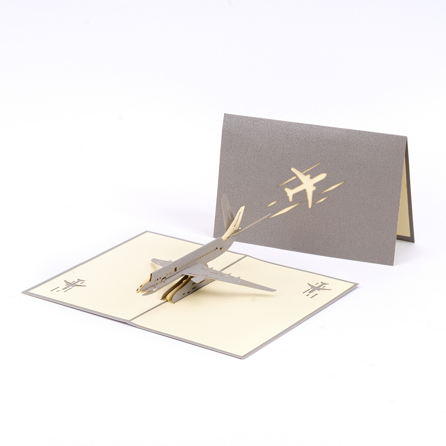 3D Pop-up Fighter Jet Card – Intricate Papercraft Airplane Model, Foldable Keepsake & Desk Decor, Perfect for Business Gifting
