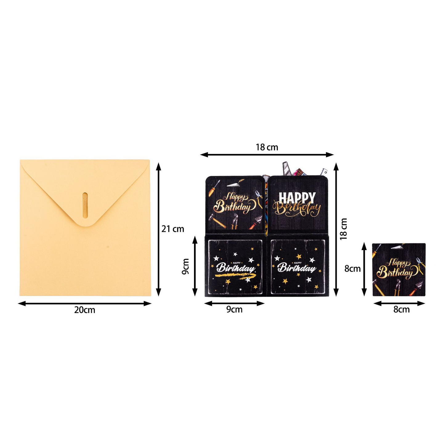Birthday Surprise Explosion Pop-up Box Card – 3D Layered Greeting, Gift-Ready Keepsake with Envelope