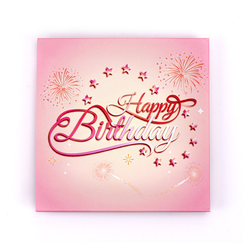 2026 Bestselling 3D Pop-up Birthday Card with Blow-Activated Music & Lights – Customizable Age Number, Laser-Cut Fireworks Cake Design