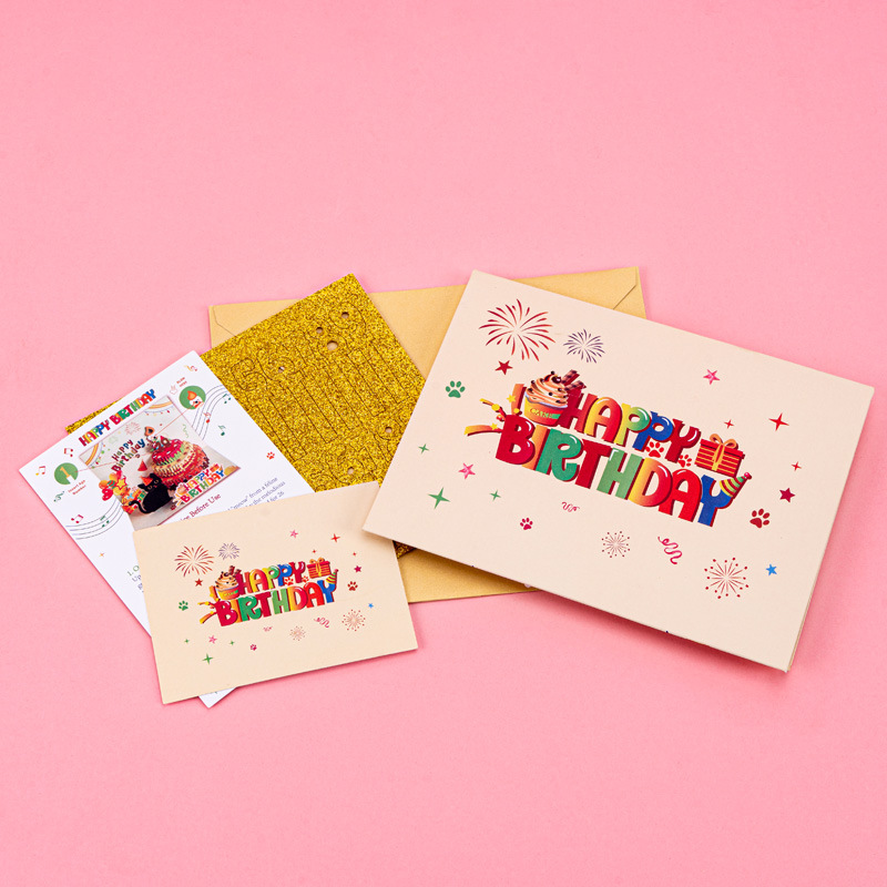 2026 New 3D Pop-up Birthday Card – Cute Cat Design with Music, Colorful Lights & Blow-Out Candle, Perfect Gift for Cat Lovers