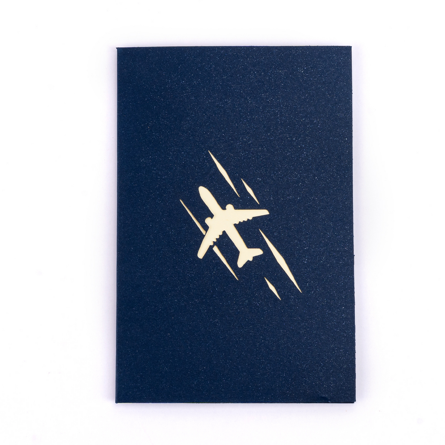 3D Pop-up Cartoon Airplane Paper Sculpture Card – Handcrafted Laser-Cut Greeting, Perfect for Kids & Aviation Lovers