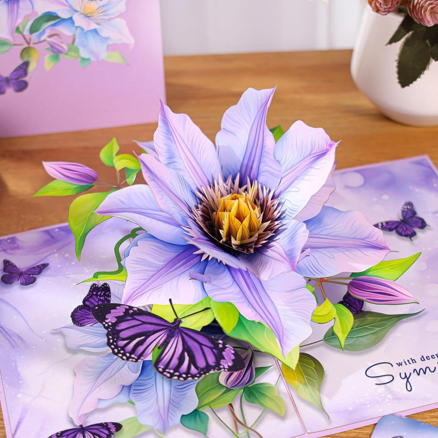 3D Pop-Up Flower Card – Wholesale Handmade Floral Greeting for All Occasions, 1000 pcs Minimum Order