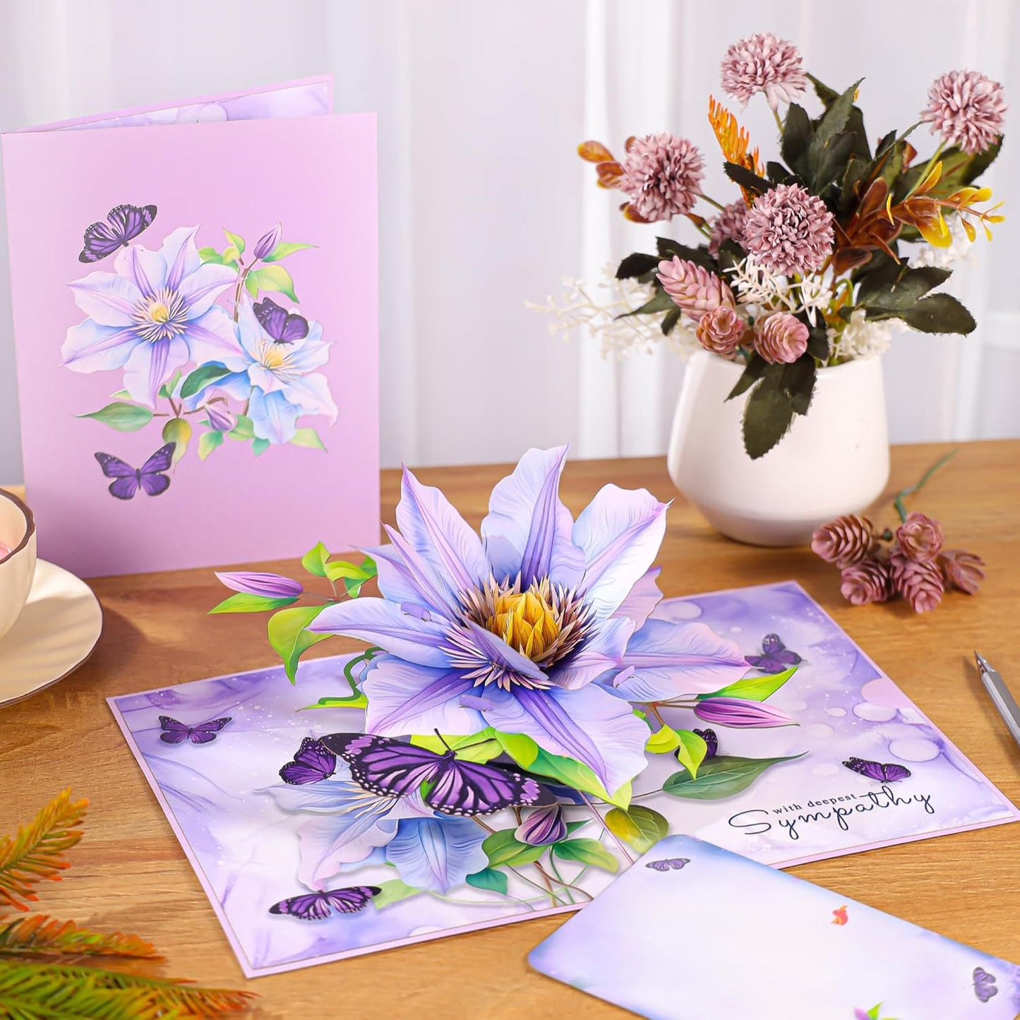 3D Pop-Up Flower Card – Wholesale Handmade Floral Greeting for All Occasions, 1000 pcs Minimum Order