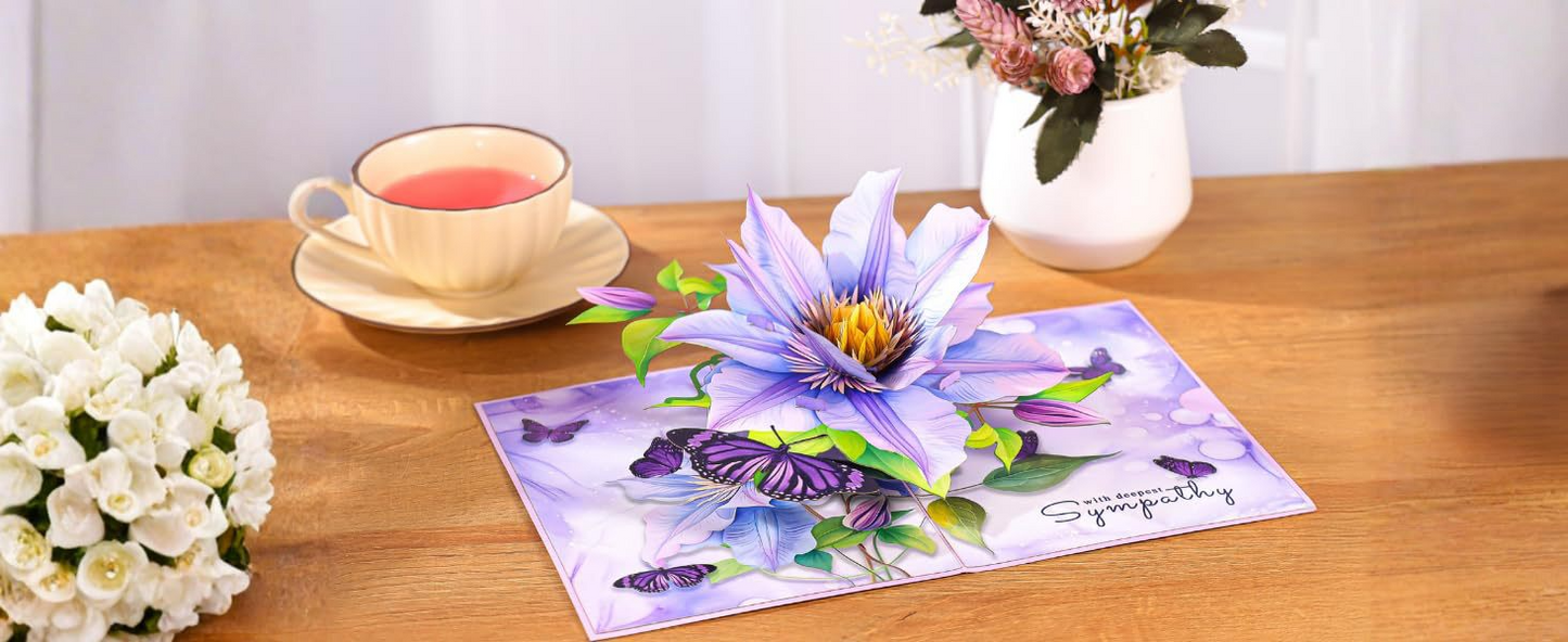 3D Pop-Up Flower Card – Wholesale Handmade Floral Greeting for All Occasions, 1000 pcs Minimum Order
