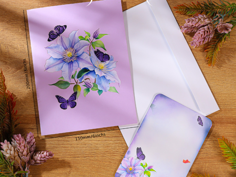 3D Pop-Up Flower Card – Wholesale Handmade Floral Greeting for All Occasions, 1000 pcs Minimum Order