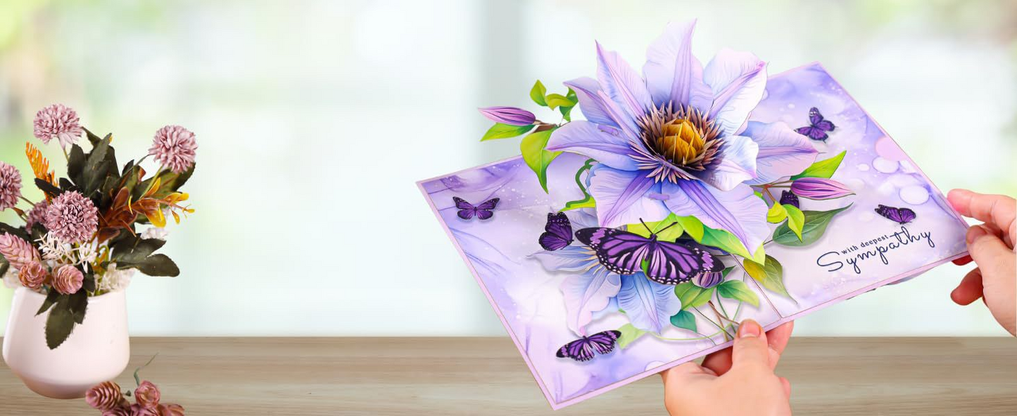3D Pop-Up Flower Card – Wholesale Handmade Floral Greeting for All Occasions, 1000 pcs Minimum Order