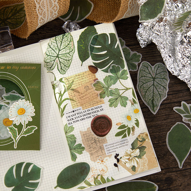 Vintage Botanical Collage Ephemera Pack – 45 Sheets, 6 Designs, Handmade Journaling & Scrapbooking Supplies