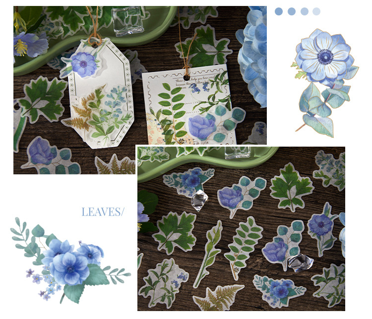 Vintage Botanical Collage Ephemera Pack – 45 Sheets, 6 Designs, Handmade Journaling & Scrapbooking Supplies