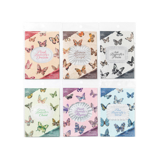 Vintage Butterfly Fabric Sticker Book – 20 Sheets, 6 Designs, Retro Journaling & Scrapbooking DIY Decorative Stickers