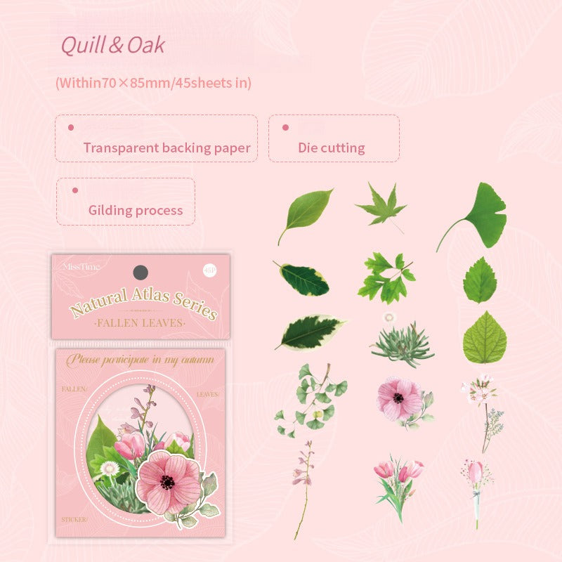 Vintage Botanical Collage Ephemera Pack – 45 Sheets, 6 Designs, Handmade Journaling & Scrapbooking Supplies