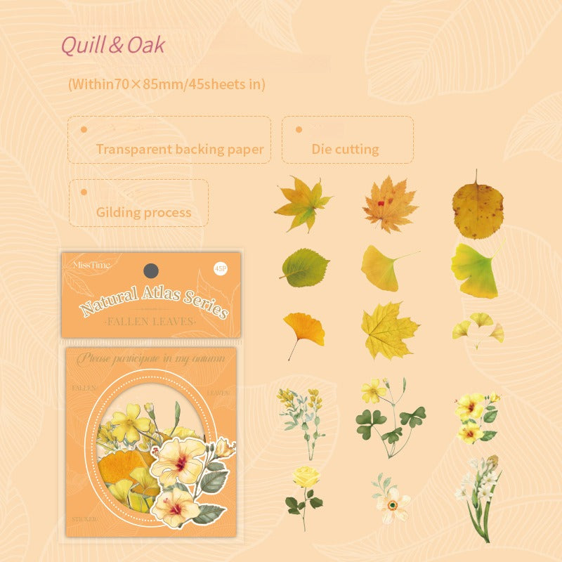 Vintage Botanical Collage Ephemera Pack – 45 Sheets, 6 Designs, Handmade Journaling & Scrapbooking Supplies