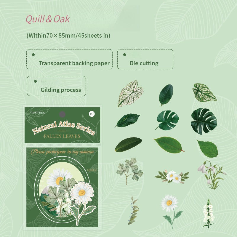 Vintage Botanical Collage Ephemera Pack – 45 Sheets, 6 Designs, Handmade Journaling & Scrapbooking Supplies