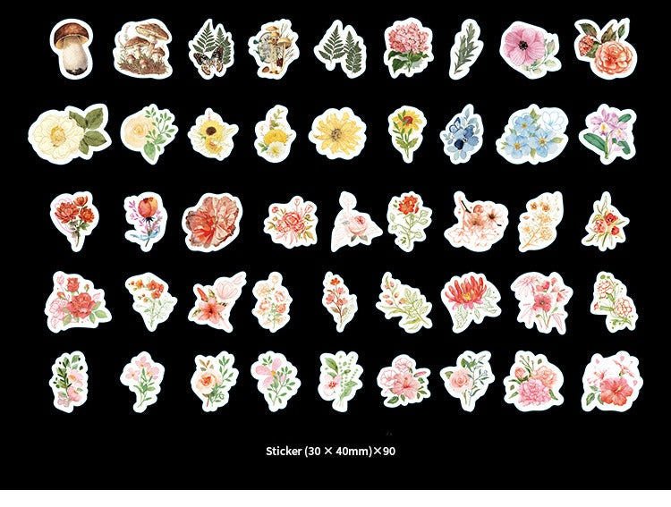 251-Piece Vintage Junk Journal Ephemera Pack – Botanical & Moon Phase Sticker Set, DIY Scrapbooking Supplies for Creative Journaling