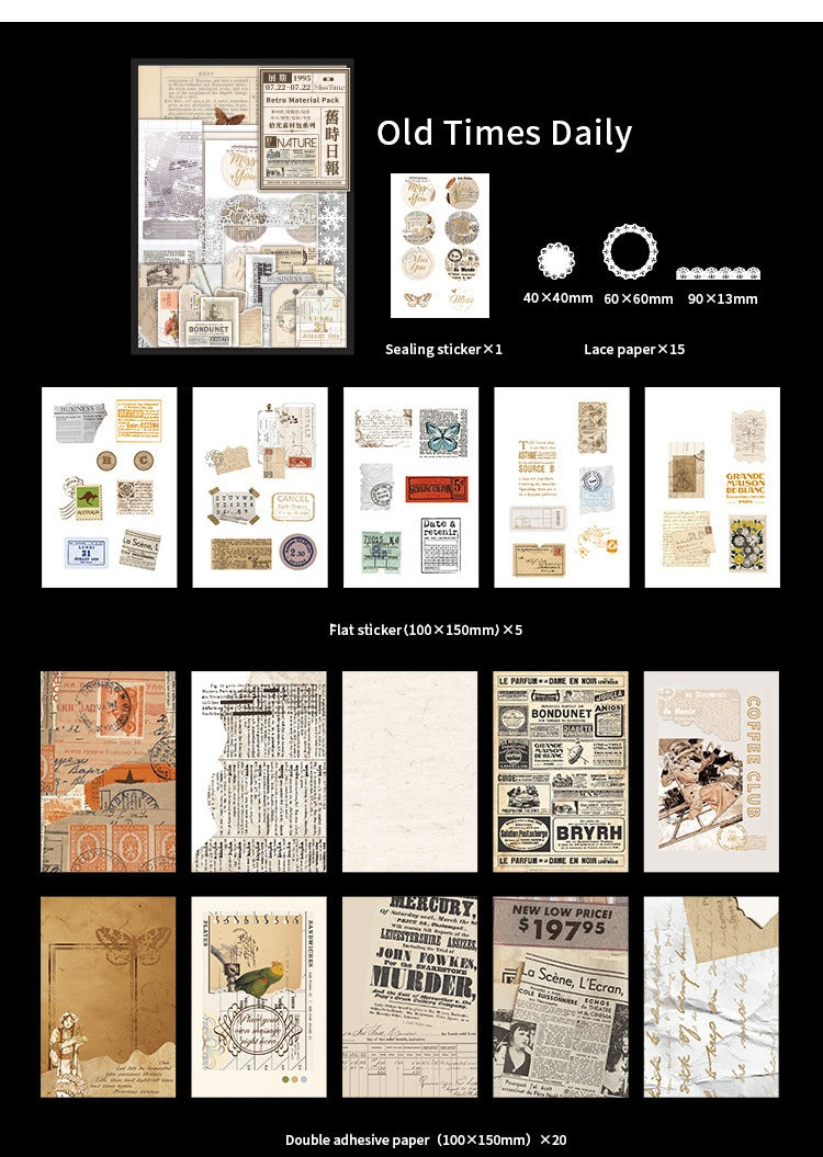 251-Piece Vintage Junk Journal Ephemera Pack – Botanical & Moon Phase Sticker Set, DIY Scrapbooking Supplies for Creative Journaling
