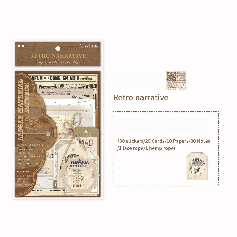 90-Piece Vintage Junk Journal Ephemera Pack – 4 Themed Designs, DIY Scrapbooking & Journaling Supplies