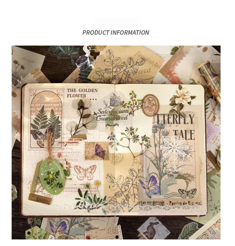 90-Piece Vintage Junk Journal Ephemera Pack – 4 Themed Designs, DIY Scrapbooking & Journaling Supplies