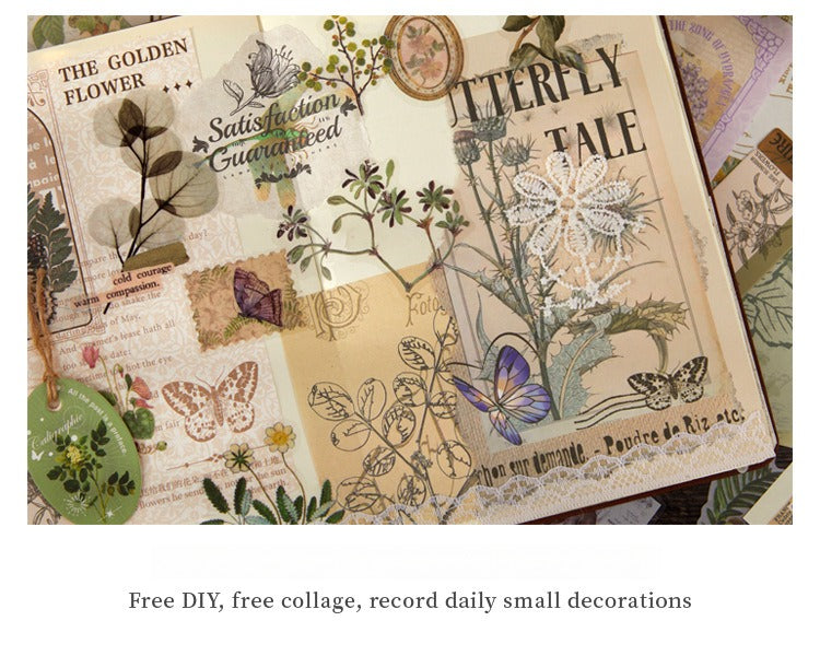 90-Piece Vintage Junk Journal Ephemera Pack – 4 Themed Designs, DIY Scrapbooking & Journaling Supplies
