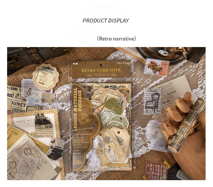 90-Piece Vintage Junk Journal Ephemera Pack – 4 Themed Designs, DIY Scrapbooking & Journaling Supplies