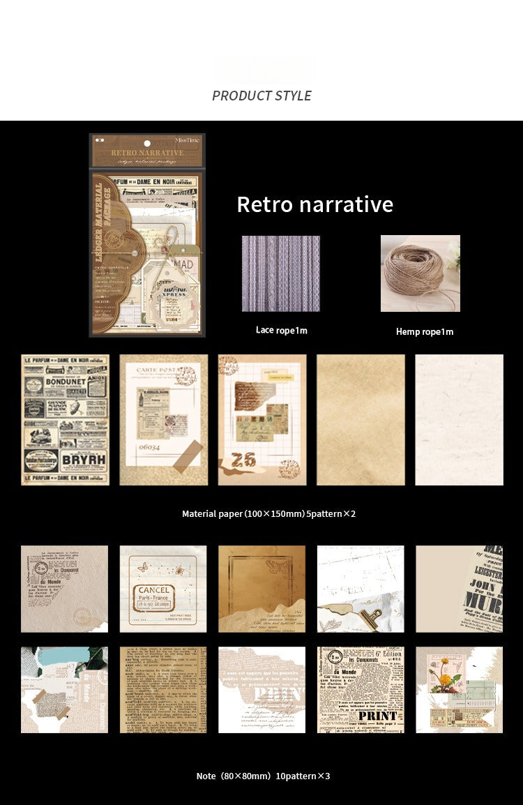 90-Piece Vintage Junk Journal Ephemera Pack – 4 Themed Designs, DIY Scrapbooking & Journaling Supplies